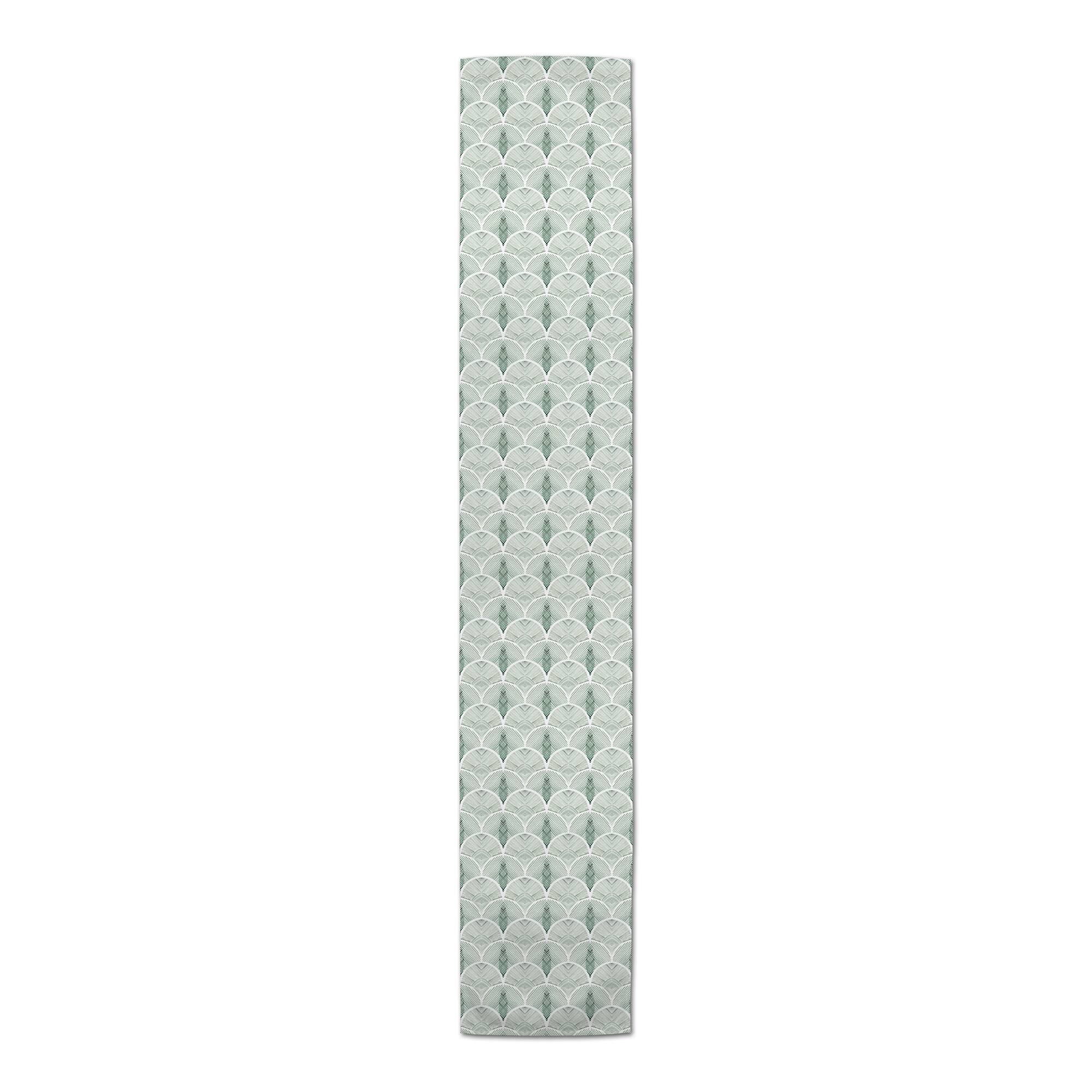 Abstract Leaves Poly Twill Table Runner